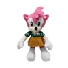 Party Favor 27-30 cm Sonic Plush Doll Toys Cartoon PP Cotton Black Blue Shadow Hedgehog Soft Stuffed Pendant Toy Kids Birthday Presents