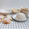 Rund / oval Banneton Proofing Korg Set Rattan Sourdough Proving Wicker Baskets Bröd Bakning Mögel För Deg Fermentering