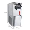 Soft Ice Cream Machine Commercial Automatic Large Capacity Brand Compressor Vertical Sweet Cone Sundae Maker