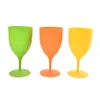 Mugs 6pcs/set Disposable Frosted Plastic Wine Glasses Cocktail Champagne Goblet For Bar Party