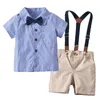 衣料品セット卸売幼児の男の子サスペンダーセット夏のための服を設定します1 2 3年