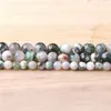 Outras contas de pedra natural de 4-12 mm de 4-12 mm Crystal Jaspers Gemtones for Jewelry Making Bracelets DIY Brincos Acessórios 15 "Wynn22
