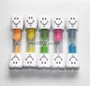 Minute smiley visage sablier brossage des dents minuterie fabricant 9 couleur enfants dessin animé sable fuite en gros