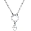 Mesinya 28'' 32'' 2.5mm 316L Stainless Steel Custom Rolo Chain Necklace Floating Charm Lanyard Pendant Locket Chains