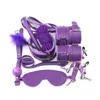 Massage 10 pcsset Exotic Sexy Products For Adults Games Leather Bondage BDSM Kits Handcuffs Sexy Toys Whip Gag Women Sexy Accesso2316229