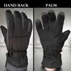 Fingerlose Handschuhe 1 Paar Skihandschuhe für Erwachsene, Winter-Fleece-Innenfutter, warm, für Herren und Damen, winddicht, PU-Leder, rutschfeste Handfläche, wasserdicht