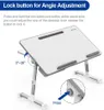 Adjustable Latop Table, Portable Standing Bed Desk, Foldable Sofa Breakfast Tray, Notebook Computer Stand for Reading and Writing