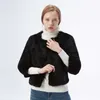 Genuine Full Pelt Fur Jacket Women039s Design Rabbit Coat Natural Wholeskin ONeck Fashion Slim Thin 2109103304730