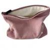 Nxy sacs à cosmétiques pochette coréenne couleur unie pochette en velours côtelé grand organisateur de maquillage femmes mignon trousse de toilette beauté 220303