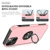 Luxe mode cool ring telefoonhoes voor iPhone 14 13 12 11Pro Max 8 7 6s plus 360 graden spin 2 in 1 anti-fall cover