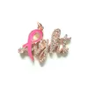 Charms 5pcs Fight Word Charm for Women Armband Making Letter Anhänger Halskette Pink Ribbon Brustkrebs Bewusstsein Juwely Finding8565217