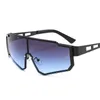 Tarcza Sunglass Kobiety Mężczyźni Oversized Wiatroszczelny Sun Glass One Peice Big Metal Ramki Goggl Shad Sport UV400 Maska osłona