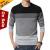 2019 Brand MuLS 100% Cotton Mens Sweaters Striped Sweaters Male Pullover Jersey Man Autumn Winter Knitwears Fashion Jumpers Boy Y0907