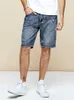 KUEGOU мужские джинсовые шорты джинсы 100% хлопок летняя мода мыть старое отверстие прямые мужские брюки KK-2991 210716