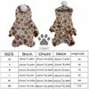 6 cor moda arco-íris cão vestuário cachorrinho casaco casaco de veludo de veludo de veludo quente jumpsuit de inverno roupas para cães pequenos gatos bonito impressão animal de estimação atacado l a135