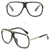 Okulary przeciwsłoneczne Men Square vintage ponadgabarytowy projektant marki męskiej Lunette de Soleil Homme9668274