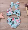 2021 Cute Baby Summer Split in due pezzi Set costume da bagno stampato floreale Bikini per ragazze Costumi da bagno per bambini Costumi da bagno per bambini Costumi da bagno da spiaggia