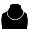 Iced out bling 8mm cz Miami cuban link chain choker necklace for women micro pave cz cuban choker women jewelry X0509