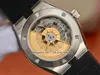 Luksusowe zegarki 2300V / 100A-B170 Overseas Ze Stali Nierdzewnej 37mm 5300 Automatyczny Watch Kobiet Sapphire Crystal Blue Dial Skórzany Pasek Pędy Zegarek