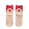 Kerst Sokken Dames Cartoon Santa Elk Patroon Warm Katoen Middle Tube Kleurrijke Winter Kerstmis Kous W-01207