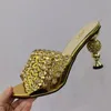 Sukienka buty 2021 Najnowsze dojrzałe kobiety pasują do złotego koloru specjalny projekt Wysokiej jakości sandały na przyjęcie weselne