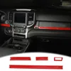 Red Center Console Decoração Tira ABS Acessórios Interiores para Dodge Ram 18-20 4 pcs