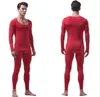 Men's Sleepwear Sexy Thermal Underwear Men Long John Set Spandex Mens Thermo Seemless O-Neck Shirt Slim Fit Pant For Man235J