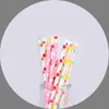Drinking Straw Biodegradable Disposable Paper Straws Environmental Colorful Wedding Kid Birthday Party Decoration Supply Bar Tool RH09310
