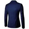 Giacca da sposo da uomo slim fit con un bottone, giacca da sposo formale da uomo, giacca da uomo, giacca da uomo, masculino, blu navy 6XL 210522