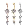 D0684-2 (3 kleuren) Nice Styles Clear Color Navel Belly Button Ring Piercing Body Jewlery 1.6 * 11 * 5/8