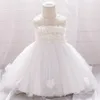 Toddler Baby Girl Infant Princess Lace Tutu Dress Wedding Kids Party Vestidos for 1 Years Birthday Wear 210508