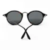女性用メンズサングラスの丸いフレックシェードリアルガラスレンズ革ケースクロスと小売パッケージPanda81496388400158