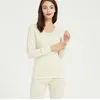 Ensemble de sous-vêtements thermiques 100% laine mérinos pour femmes épaisseur 280gsm Caleçons longs pour femmes plus chauds en hiver 211221