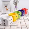 Multicolor Dice AshTray Personalidade Linda Creative Creative Caçalhões Cerâmicos