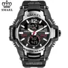 SMAEL Men Watches Fashion Sport Super Cool Quartz LED Digital Watch 50M Waterproof Wristwatch Men's Clock Relogio Masculino 210804