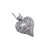 Hjärtälskare lab diamanthänge real 925 sterling silver party bröllop hängen kedja halsband för kvinnor brud charm smycken 210217n