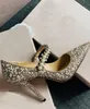 Top luxe Baily Sandals Bruidsjurk Schoenen Parels Strass Lederen Pumps Dames Parel Strap Hoge Hakken Puntschoen Party Wedding Sandalias EU35-42