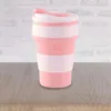 Utomhus silikon vikning vatten kopp med lock utdragbar resa mini kaffekoppar bärbar garge copa dropship y0915