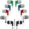 High quality 100PCS/LOT Disposable Black Colorful In-Ear Earbuds Earphones For IPhone 4 5 6 Headphones MP3 MP4 3.5mm Audio