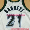 100％ステッチKevin Garnett Jersey MenS女性青少年スローバックJersey XS-5XL 6XL