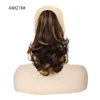 Synthetic Wigs WIGSIN Short Wavy Curly Ponytail 12Inch Claw Clip In Hair Brown Blond Hairpiece For Women7264058