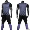 Men Blank Football Jerseys Adults Uniform Set Short Sleeve Soccer Tracksuit Training Suit Sportswear