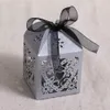 Boîte d'emballage cadeau coeur découpé au laser boîtes de faveurs creuses cadeaux porte-bonbons avec ruban fournitures de fête de mariage RH3616