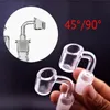 4mm de espessura Clube Banger Domeless Quartz Prego 10mm 14mm 18mm Homem masculino 90 45 graus 100% Real Quartz Banger Nails for Dab Rig Bong