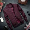 Brand Mens Bomber Jacket Tunna män Baseball s Coat Solid Färg Casual Overcoat för manliga kläder 211217