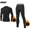 AISMZ Vinter termiska underkläder män underkläder uppsättningar kompression fleece svett snabb torkning termounderkläder underkläder långa johns 211110