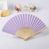 Handheld Fans White Paper Fan Folded Bamboo Folding Fans For Church Wedding Gift Party Favors DIY8423722