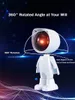 USB Robot Rainbow Sunset Projector Atmosphere Led Night Light Room Study Bedside Background Wall Home Decoration Mini Table Lamp