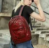 Мода 3D Temossed Pug Dog Backpack Bags для женщин Мужчины Уникальные девушки Крутая Ученая Ученая Заклепка Причудливый Ноутбук Компьютерная сумка Mochila