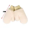 Cinq doigts gants femmes hiver velours poilu mignon chaud doublure confortable kawaii plus chaud couleur unie épaisse peluche connecter mitaines